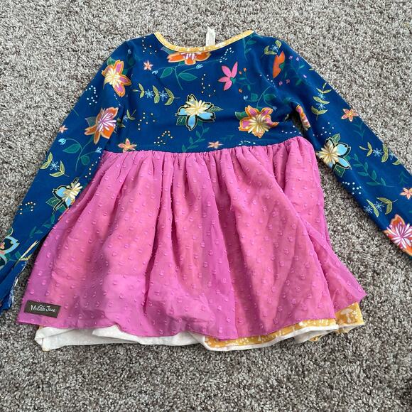 Matilda Jane Floral Long Sleeve Kids Top - Blue and Pink - Picture 2 of 9